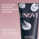 UNOVE deep damage repair hair mask packaging with text on a pink background