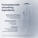 Product description with smoothing ingredients listed on a gray background