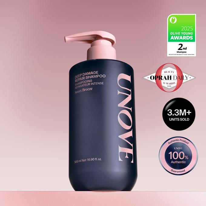 UNOVE Deep Damage Repair Shampoo, Sweet Breeze — Olive Young Awards, Oprah Daily O-Wards 2026